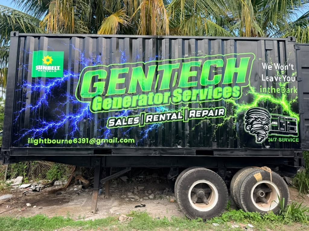 GenTech Generator Services branded equipment trailer
